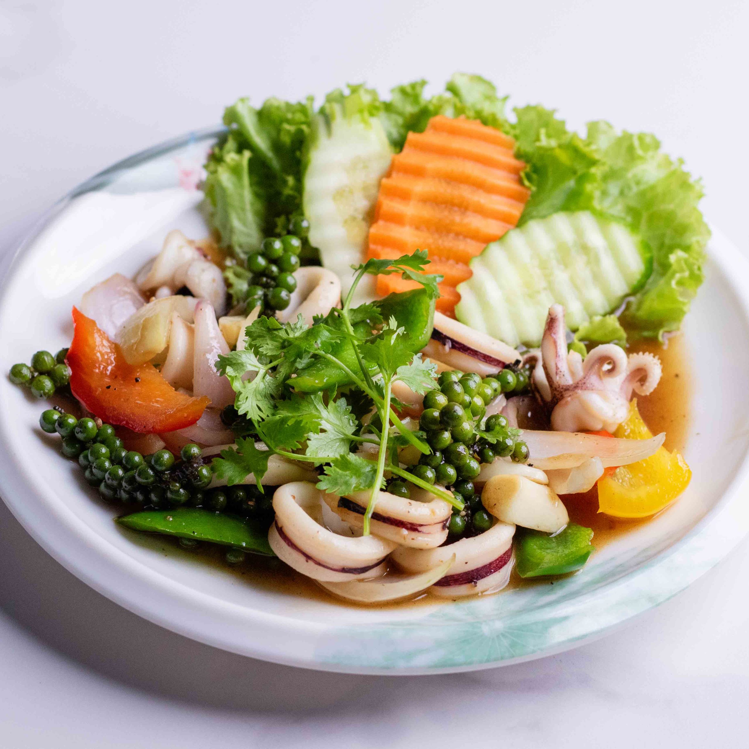 Stir Fry Squid with Kampot Green Pepper